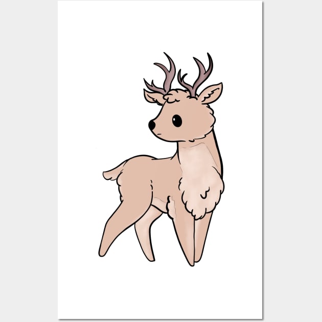 Cute Deer Stickers Wall Art by Uwaki